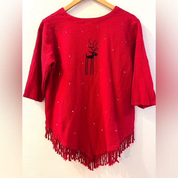 VTG LaurieJo Reindeer V-Lattice Top - Picture 4 of 4